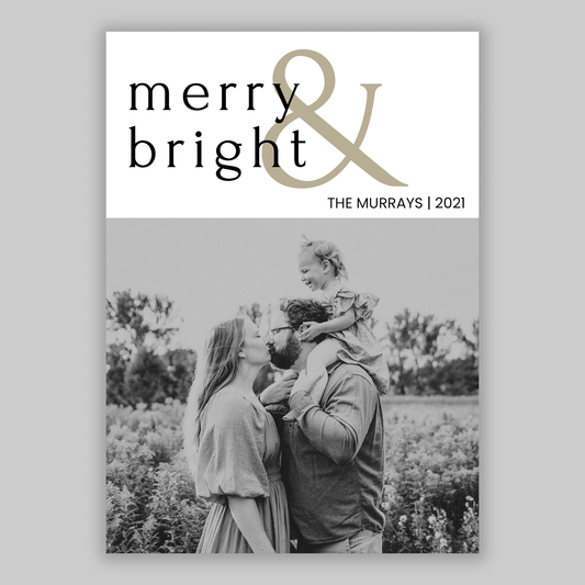 Merry & Bright Christmas Card